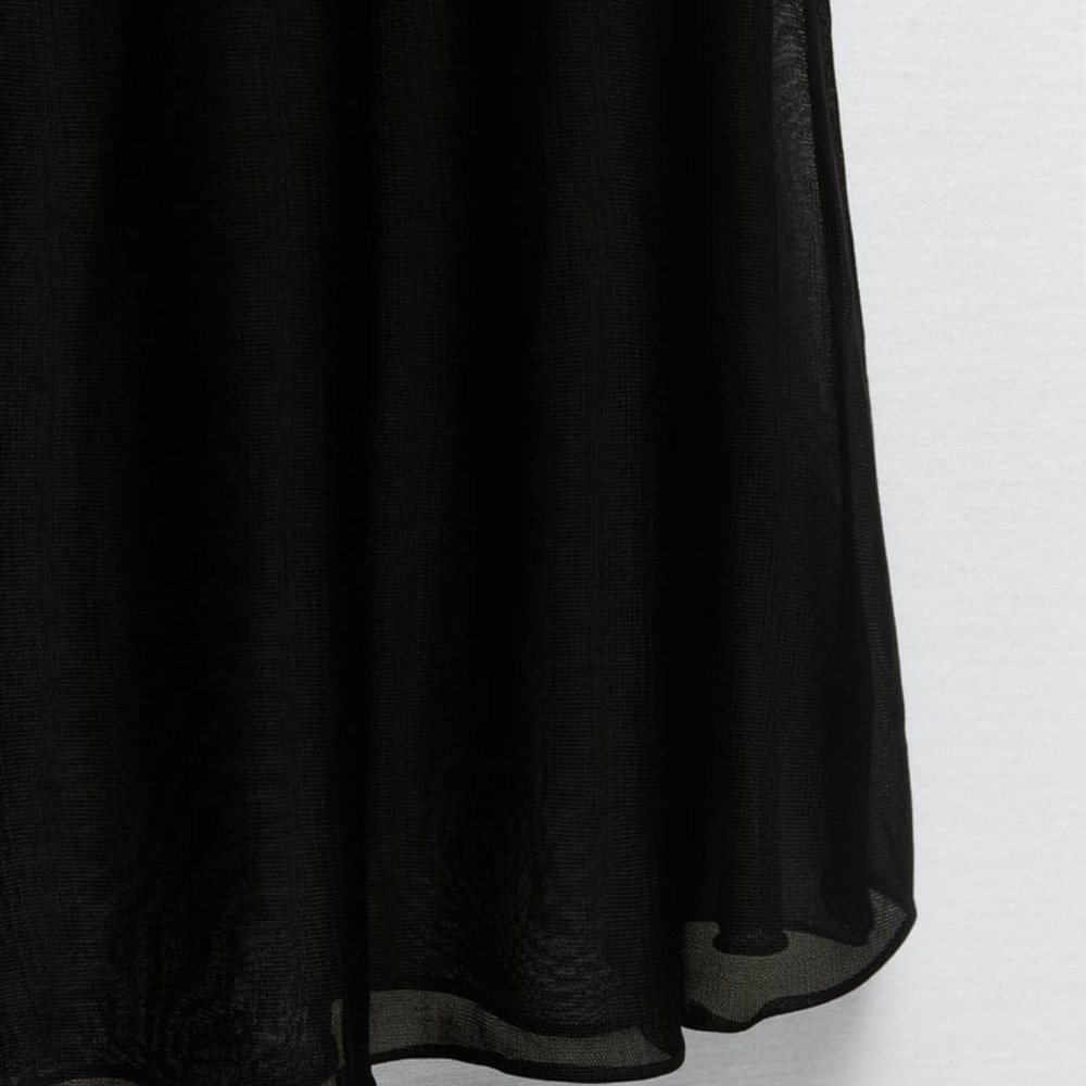NWT ZARA LONG KNIT DRESS  BLACK - REF. 2142/066 S, M - Picture 6 of 6
